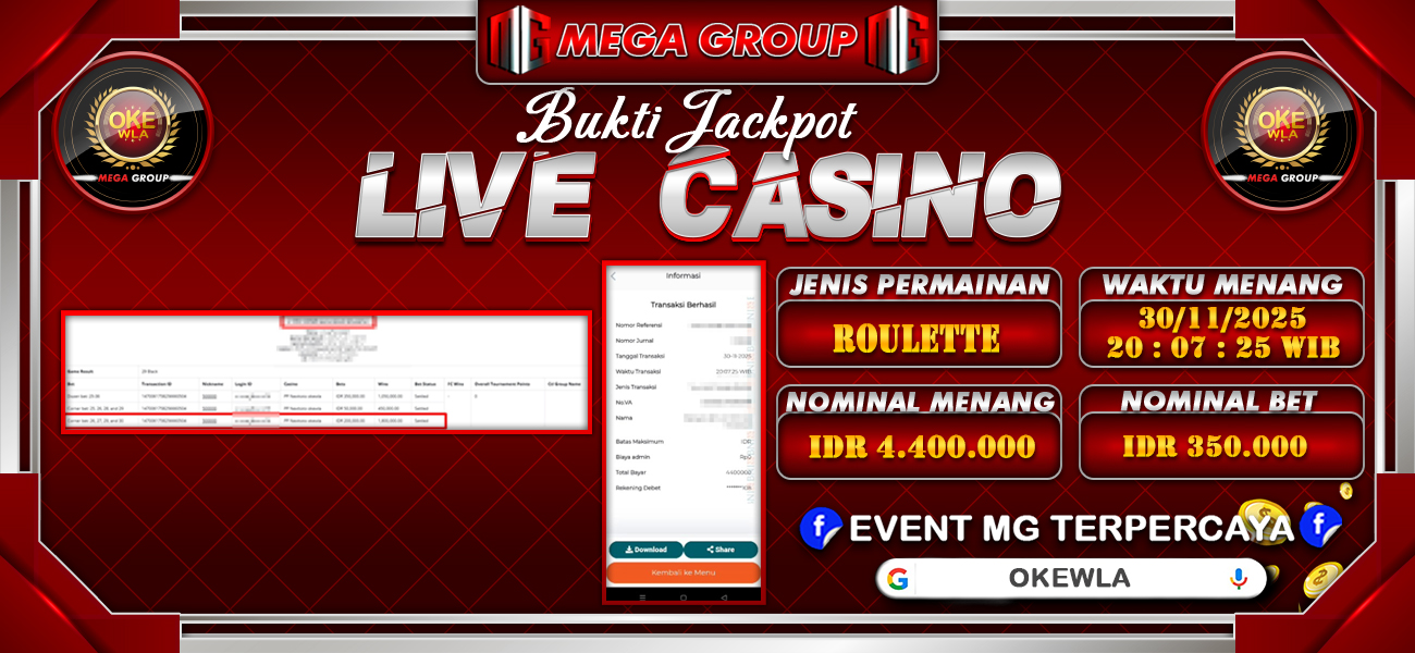 Bukti JP situs Okewla hari Minggu, 30 November 2025